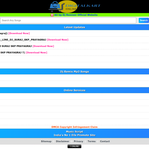 home page